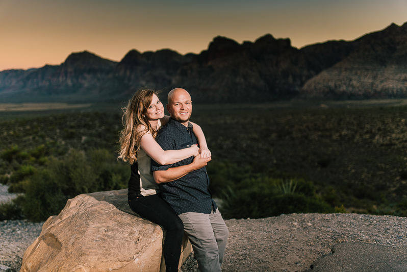 Red Rock Canyon engagement photo shoot