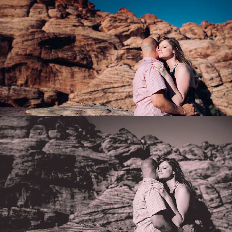 Red Rock Canyon engagement photo shoot