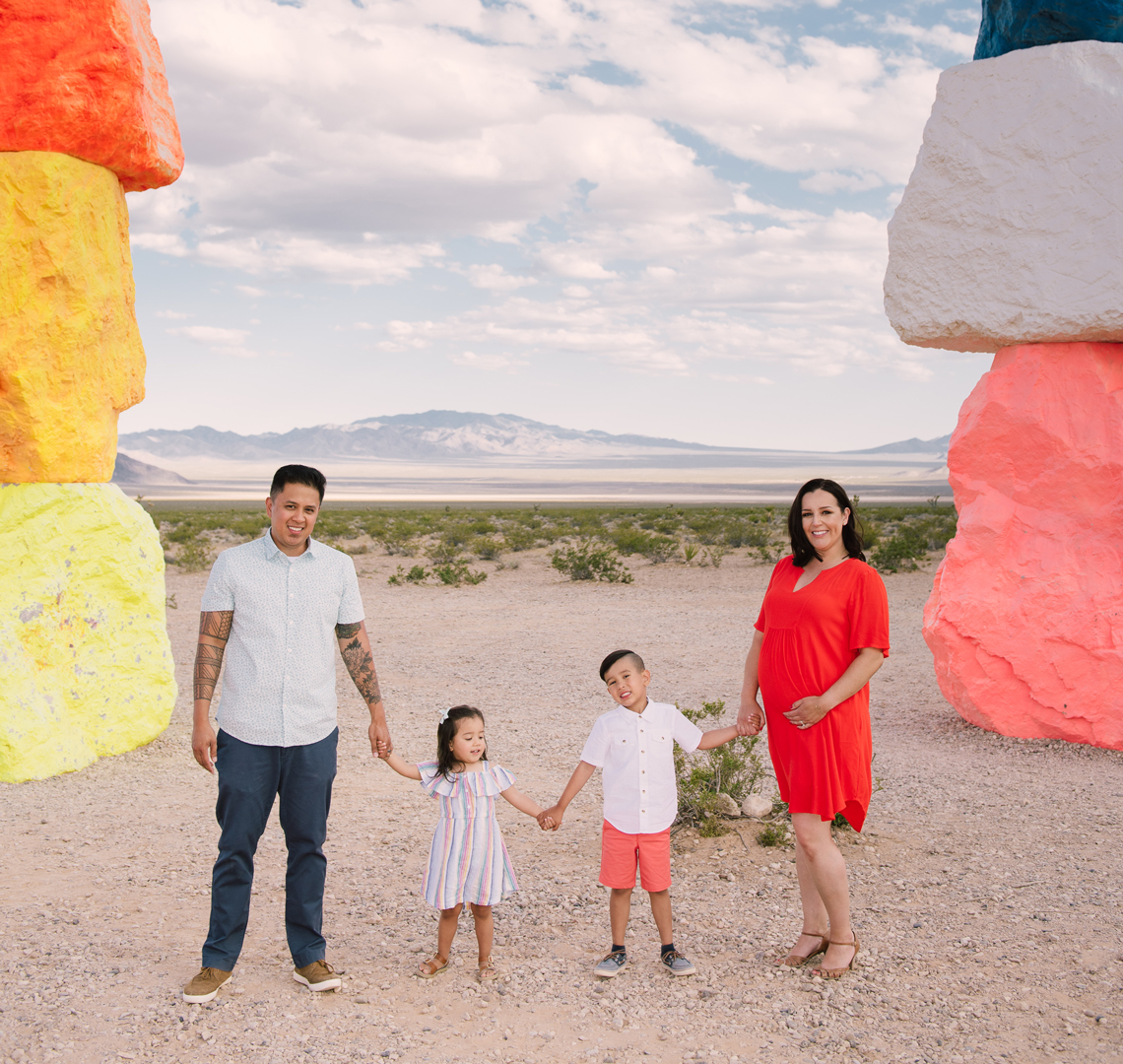 Family Session at Seven Magic Mountains